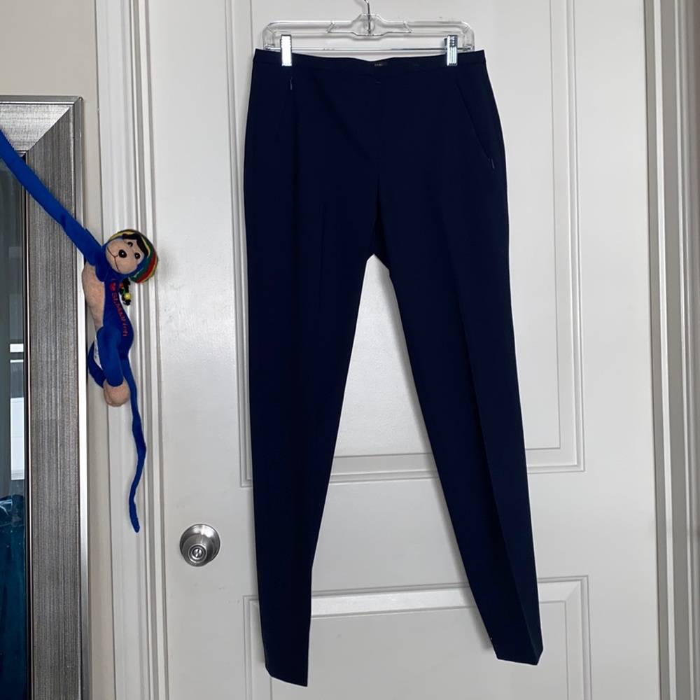 Navy Straight Leg Trousers - Size 6